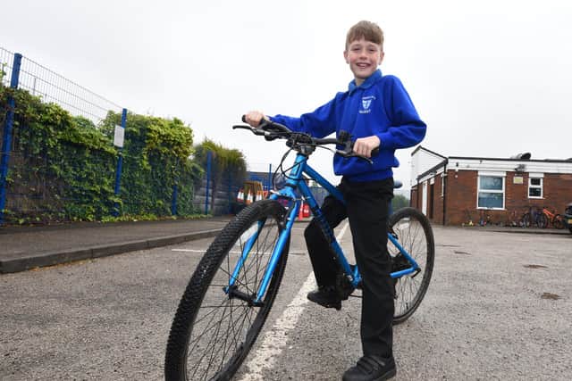 Noah Taylor, ten, a Year Five pupil at St John's C of E Primary School, Abram, completed a bike ride from Wigan to Southport and back to raise funds for the Ukraine appeal.