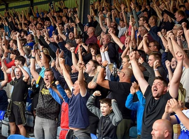 The Latics fans enjoy the recent victory at Luton