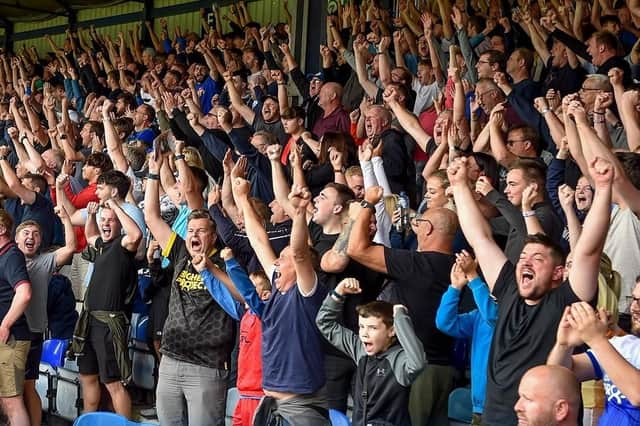 The Latics fans enjoy the recent victory at Luton