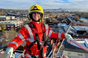 Laura Nuttall spent the day as a firefighter