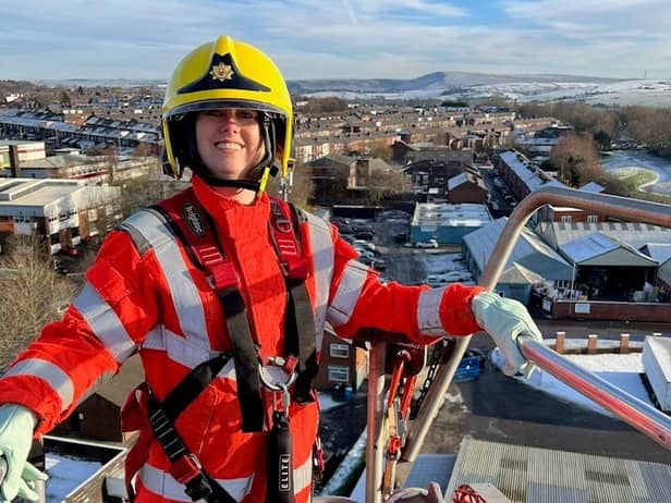 Laura Nuttall spent the day as a firefighter