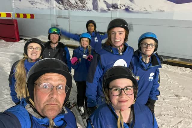 Young People learn to Ski