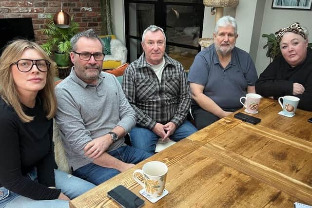 From left Lisa and Paul Cowan, Colin Howell, Tim McCarthy and Rebecca Daniels
