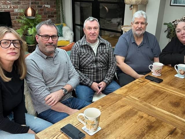 From left Lisa and Paul Cowan, Colin Howell, Tim McCarthy and Rebecca Daniels