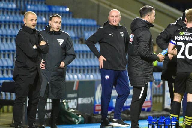 Shaun Maloney shared the technical area with former Latics boss Paul Cook at Chesterfield in midweek