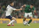 Jamie McGrath in action for Ireland earlier this year