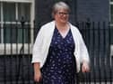 Therese Coffey leaving Downing Street after meeting the new Prime Minister Liz Truss