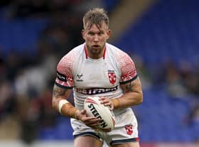 England will take on France at the Halliwell Jones Stadium in April