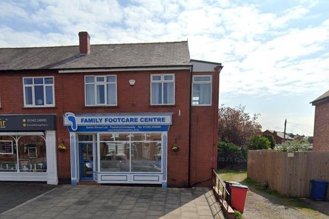 Family Footcare Centre, on Mesnes Road, Swinley, was rated five out of five from 17 reviews