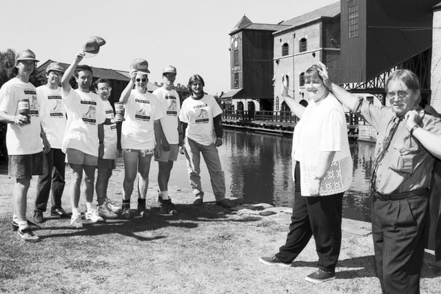 RETRO 1995 - Young Lib Dem members stage a charity walk from Wigan Pier in 1995