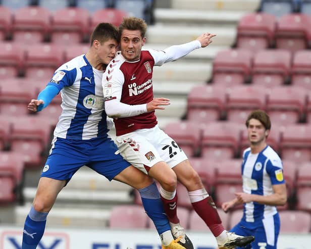 Adam Long in action for Latics against Northampton in 2020