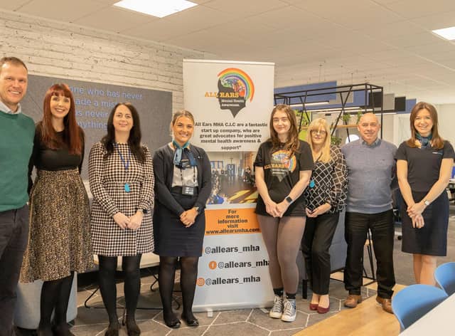 Representatives from Miller Homes with Amy Madden (centre right), founder of All Ears CIC which received £1000 from the homebuilder's community fund