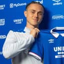 Thelo Aasgaard is unveiled as a Rangers player at Ibrox