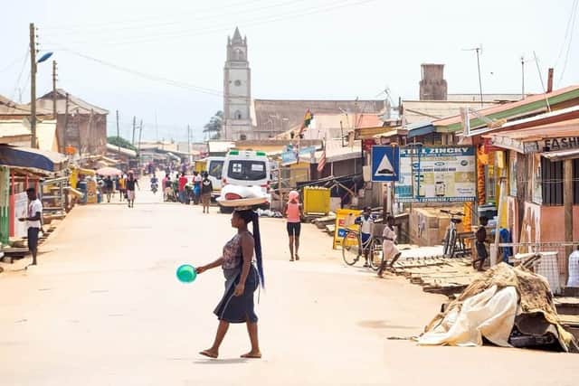 The coastal town of Senya Beraku in Ghana