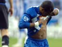 Charles N'Zogbia checks for damage