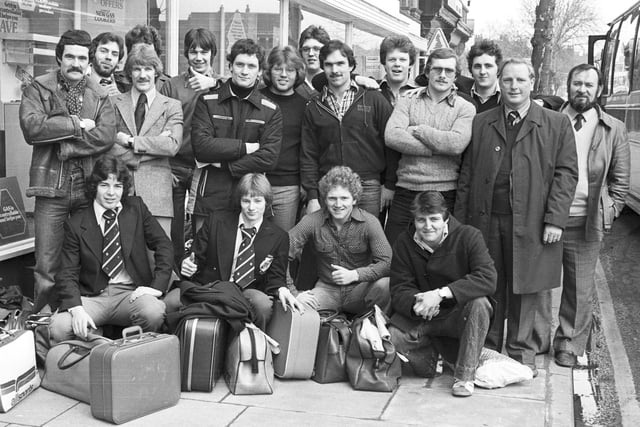 The Wigan Rugby Union Club squad off to tour Scotland in 1978.