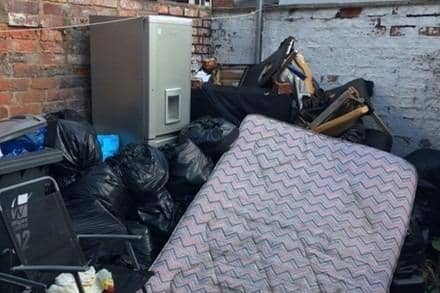 The fly-tipping before council removal