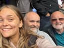 Morgan with her dad, John, and late grandad Billy