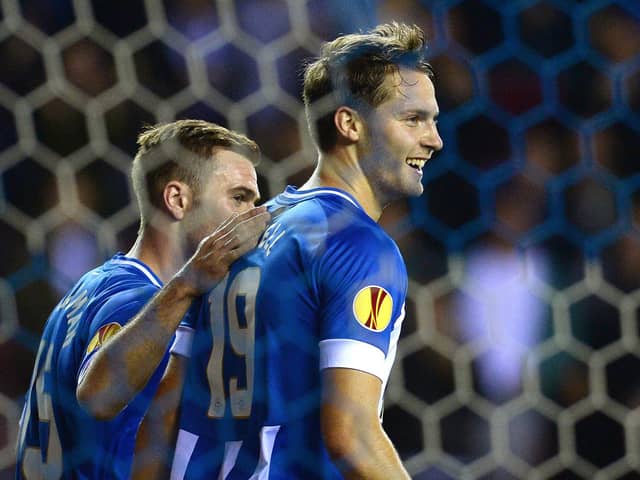 Nick Powell scored Latics' first ever goal in European football against Maribor in 2013