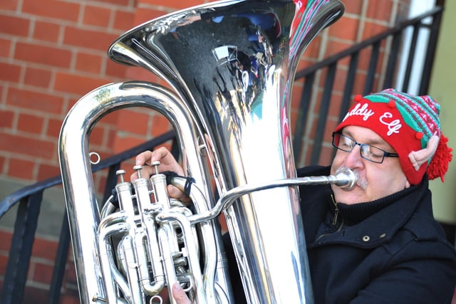 A member of Prospect  Brass Band