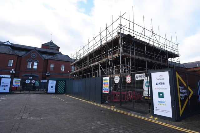 View from Marsden Street towards Hope Street, Wigan.