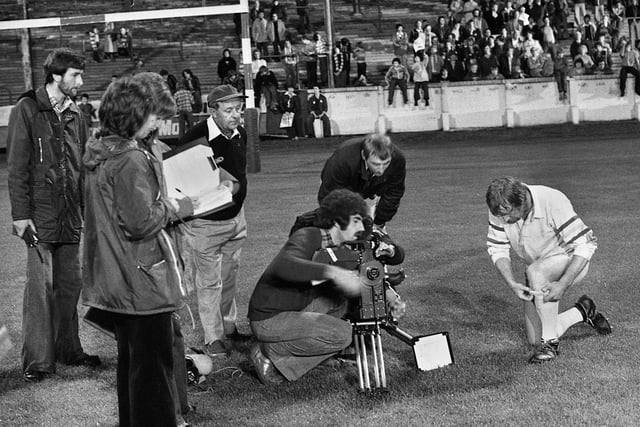 FALLEN HERO - Del Henney as Gareth Hopkins being filmed for a scene at Central Park.