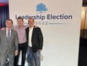 Luke Marsden with MPs Chris Green and James Grundy