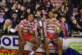 Patrick Mago (left) will spend at least the next two seasons at Wigan