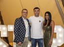 James and Natasha Slater with Chorley boxer Jack Catterall (centre)