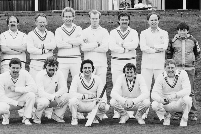 The Wigan cricket team first eleven in 1986.