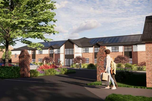 LNT Care Developments’ plans include the two-storey 3,178m sq main building with single rooms with en-suite/wetrooms as well as amenity spaces that includes cafes; dining rooms; bars; garden room; cinema and hairdresser