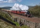 The Princess Elizabeth steam locomotive hauling the Pullman-style Northern Belle train