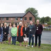 Coun Susan Gambles with representatives of Jigsaw Homes Group and Wigan Council at a new housing development on Bryn Road, Ashton