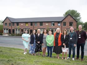Coun Susan Gambles with representatives of Jigsaw Homes Group and Wigan Council at a new housing development on Bryn Road, Ashton