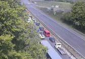 Congestion building up to junction 6 of the M61.