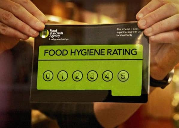 Hygiene ratings range from zero to five stars