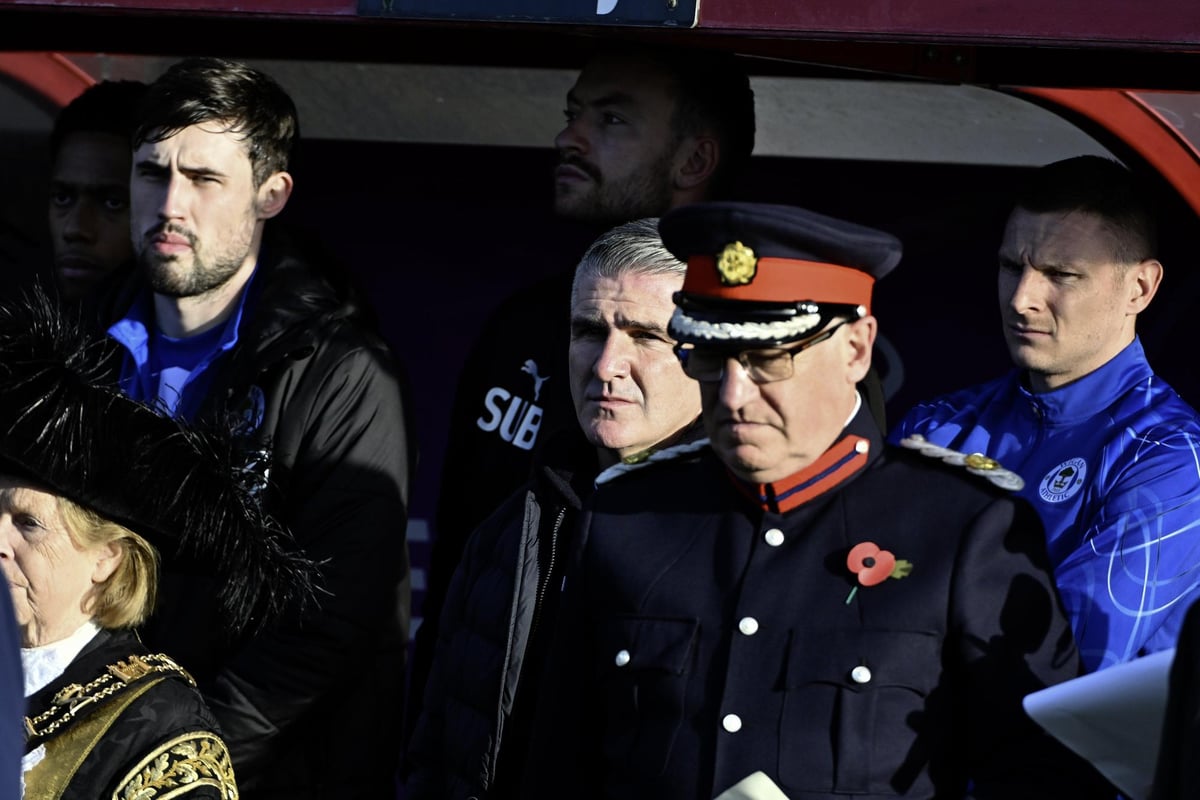 GALLERY: Wigan Athletic show support for Remembrance Day at Exeter City