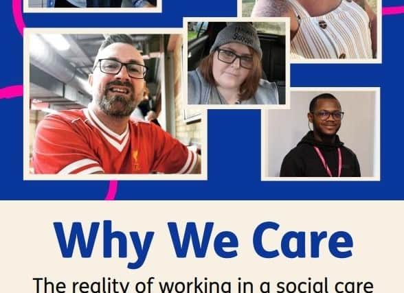 Nick Dickinson, bottom left, in Mencap's Why We Care campaign