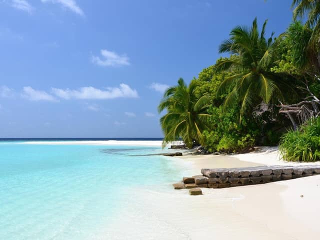 The tropical paradise of the Maldives