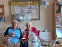 Cyril and Hilda celebrating 70 years of marriage