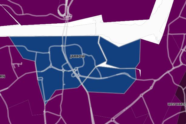 In the seven days up to February 9, Jarrow Town recorded a case rate of 323.5 per 100,000 people. A total of 18 cases were recorded - a drop of 56.1% than the previous week.