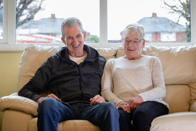 Cancer survivor Tom Mann with his wife Janet