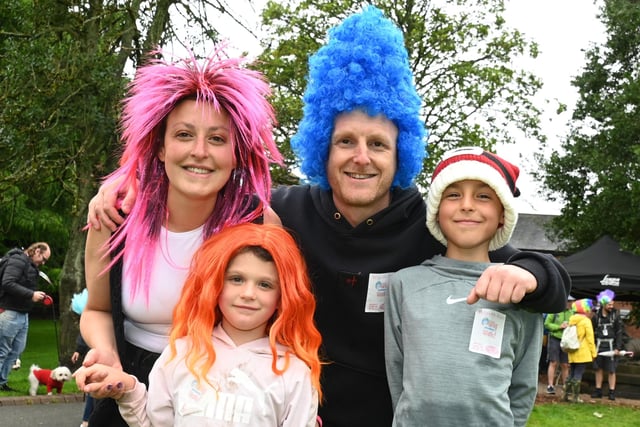 Event organiser Angela Ratcliffe, with husband Chris and children Georgia, six, and Max, ten.