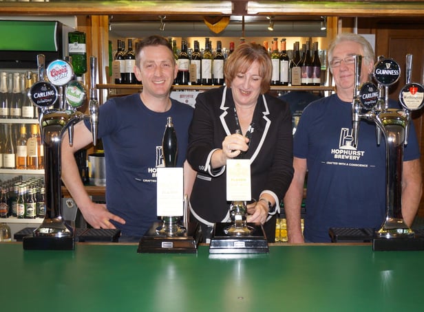 Makerfield MP Yvonne Fovargue pulls a pint at the Strangers Bar in the House of Commons