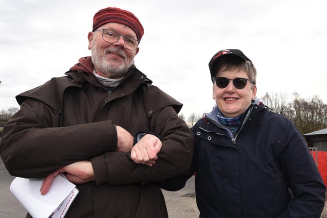 Saskia Hough, right, took a drive around the track, pictured with dad Graham Hough at the Speed of Sight track day at Three Sisters Race Circuit, Ashton-in-Makerfield.