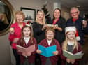 Staff, homeowners and school children all in good spirits at Brideoake Court