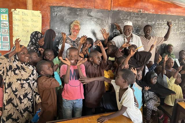 Teacher Kate Penarski at a school in The Gambia
