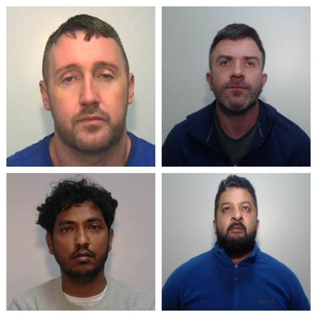 The four men have been jailed for almost 40 years