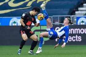 Thelo Aasgaard goes airborne against Birmingham last weekend