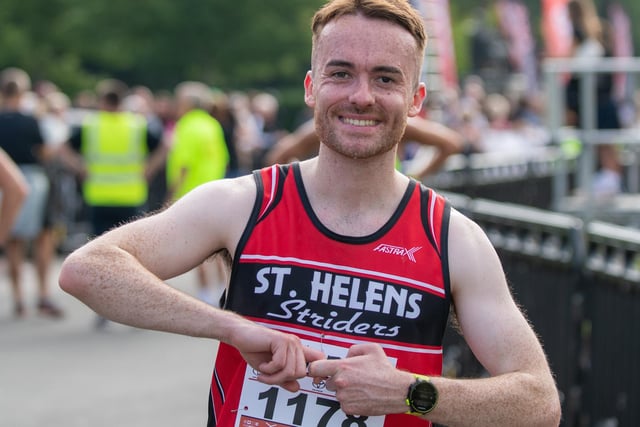 The 10th annual Wigan 10k, Mesnes Park Wigan. Pictured; Race Winner, Jake Sache.